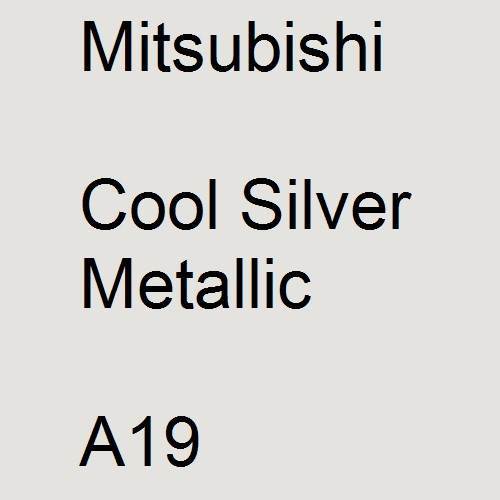 Mitsubishi, Cool Silver Metallic, A19.